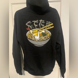 NWOT Sanrio Gudetama Hoodie (Black, Large)